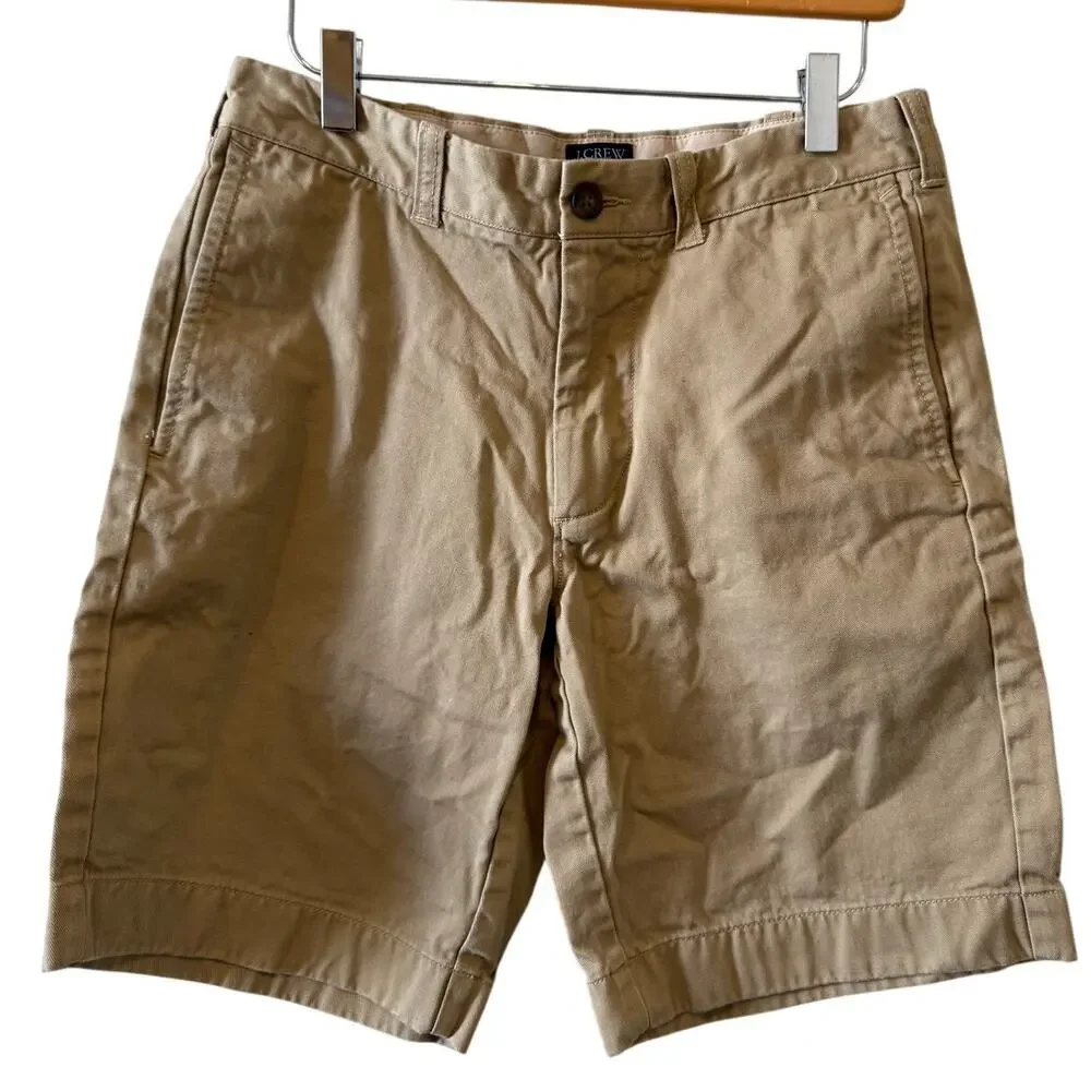 J Crew Cotton Chino Gramercy Shorts Tan 30